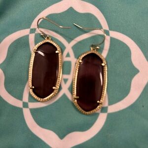 Kendra Scott Elle drop earrings burgundy/wine Cats Eye